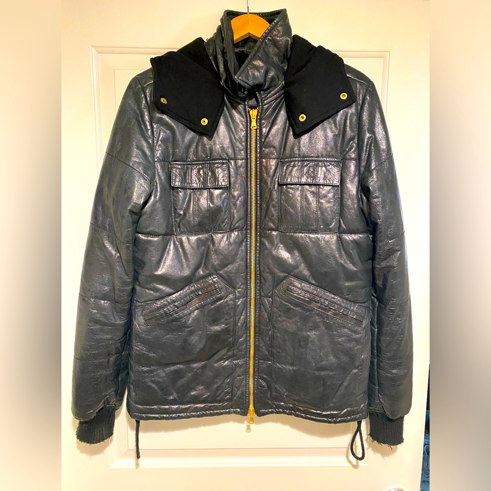 Giorgio Brato Leather Jacket with Hood